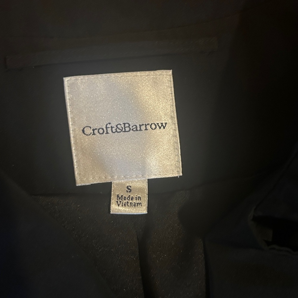 Croft & Barrow Black Trench Coat - Picture 2 of 6